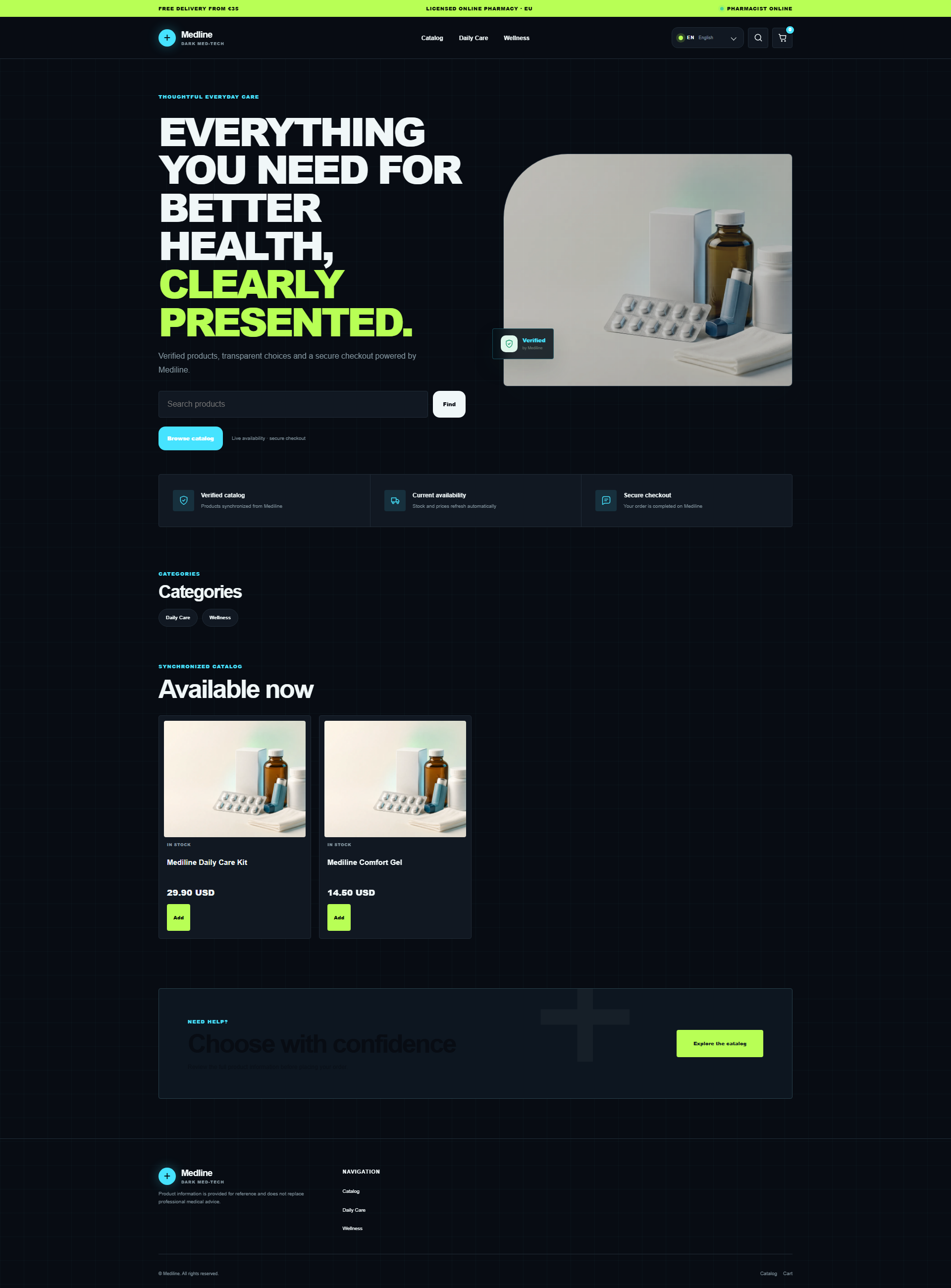 Mediline Nova/24 storefront preview